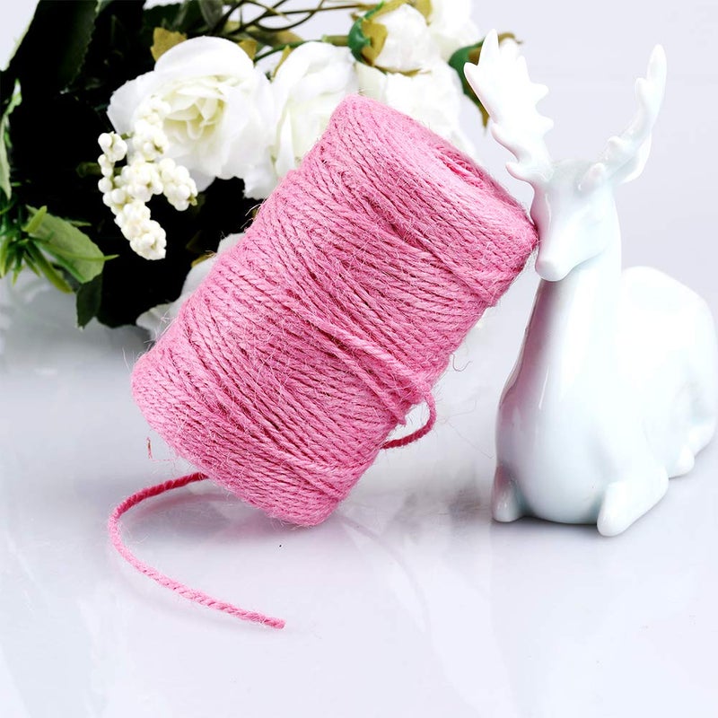 KINGLAKE Pink Jute Twine, 328 Feet, 2mm, Light, Twisted, Perfect for Arts, Crafts, Weddings, Christmas, Valentines Day Gifts - Image 5